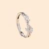 Silver-Plated Linked Branches Couple Rings - Niche Design for Valentine's & Qixi Gift