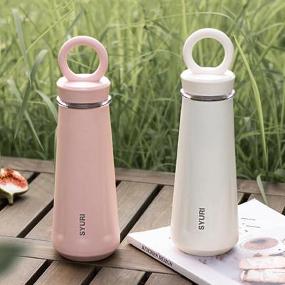 Einfache Edelstahl-Thermoskanne mit Teesieb Studentin Damen Tragbar Reise Auto Kaffee-Isolierbecher Thermoskanne Heißwasserflasche