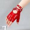 Women's Gothic Rivet Half-Finger Gloves - Punk Anime Stage Performance Style