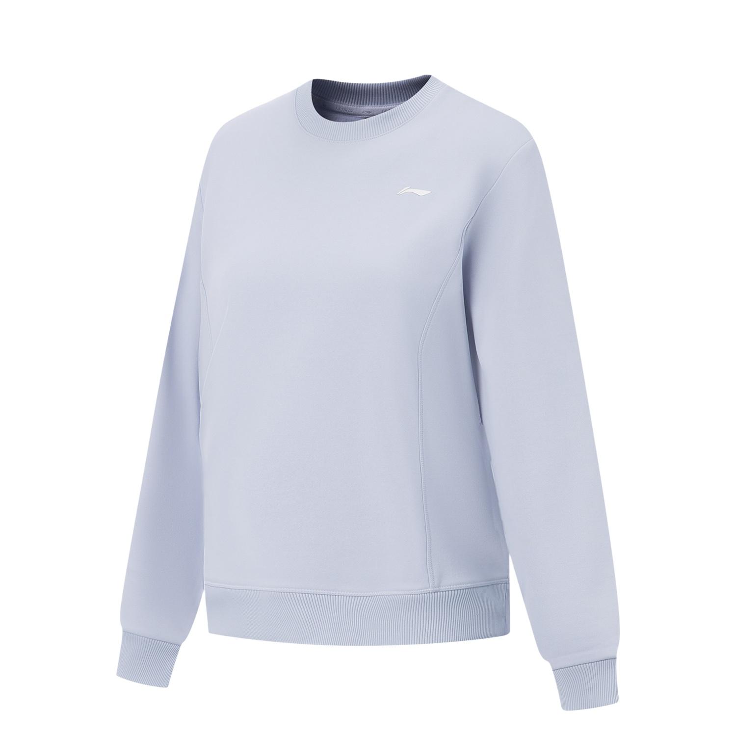 

Li Ning Серия Фитнес Флисовая Подкладка Теплая Спортивная Повседневная Толстовка с Круглым Вырезом и Вышитыми Буквами Женские топы AWDV964-4 XXL