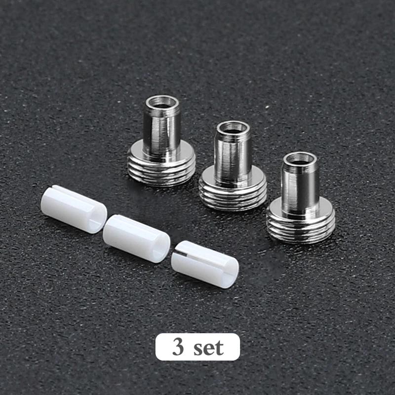 3Set 7mm Ceramic Tube Sleeve & Metal Head Connector Adapters For Visual Fault Locator Red Light Pen Fiber Optic Cable Tester