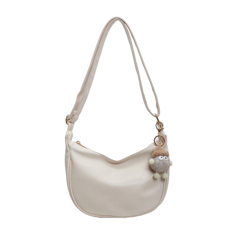PU Solid Color Soft Shoulder Bags Large Capacity Sewing Women s Bags Sale 2026 New Thread Zipper Versatile Crossbody Bags бежевый 3190₽