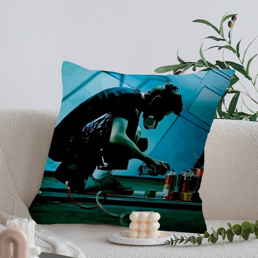 Rock Band L-Linkin Park Pillow Cover For Bedroom Room And Living Room Sofa Decorative Cushion Cover