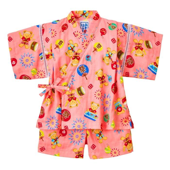 

MIKI HOUSE Jinbei Suit for Boys and Baby Girls, & Kids, 80cm, Pink, 12-7502-494 розовый