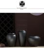 Black Ceramic Flower Vase - New Chinese Style Tabletop Home Decor Ornament