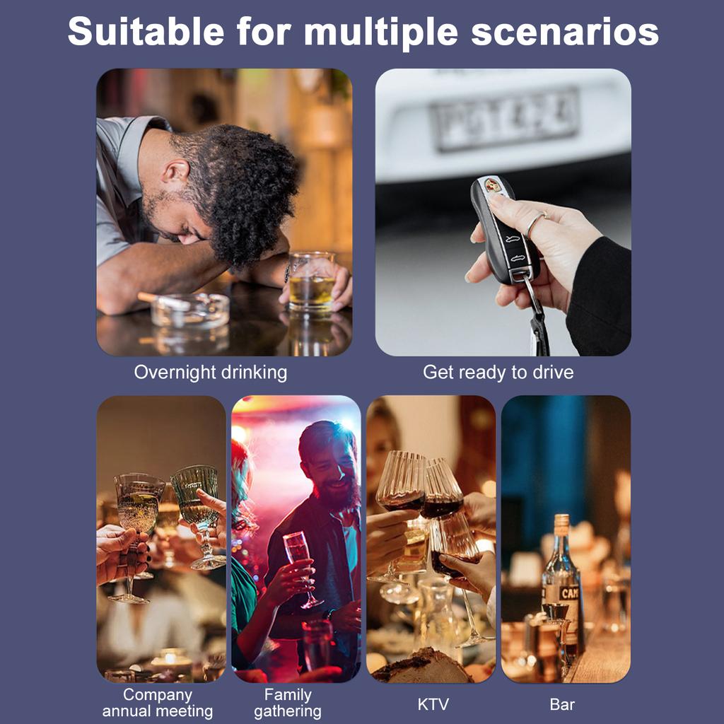 Alcohol Tester Nocontact Alcohol Tester Blower Purification Chamber Voice and Beep Alarm