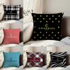 French C-Charriol Pillow Case Anti-dustmite Pillowcase Invisible Zipper Silky Short Plush Sofa Cushion Cover