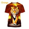 Tiger 3D Cool T-shirt Fashion Men's Animal Art Tiger T-shirt Harajuku Novelty  Hip Hop Unisex  Street Short Sleeve