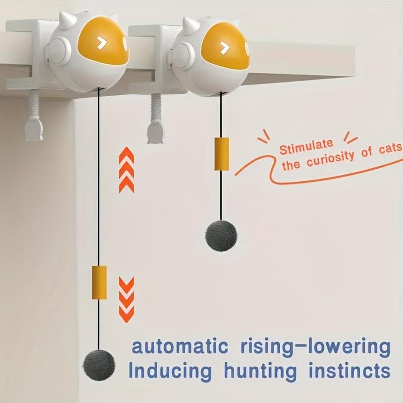 Automatic Cat Teasing Artifact, Intelligent Telescopic Cat Teasing Ball, Self-Hilarity, Electric Pet Toys, Hanging Cat Teasing Toys, Without Battery