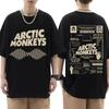 Cotton Arctic Monkeys Inspired T Shirt Album List Doodle Print Vintage T-shirt Men Hip Hop Punk Short Sleeve Tshirts Streetwear