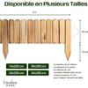 Bordure de jardin - CREATIVE HOME - 200 x 20 cm Opalisé - Pin naturel - Rollborder flexible - Anti-moisissure