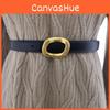 Trendy Womens Leather Waist Belt With Polished Leather And Snap Fastener For Daily Use