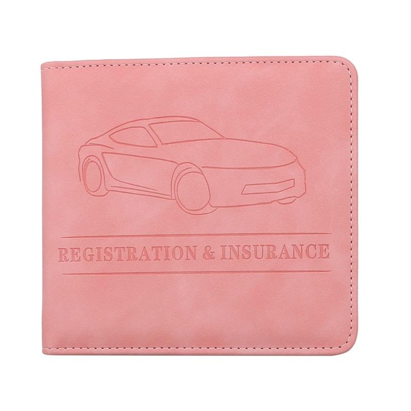 Leather Car Document Holder Organizer For Registration License Insurance Cards Vehicle Glove Box Storage Case
