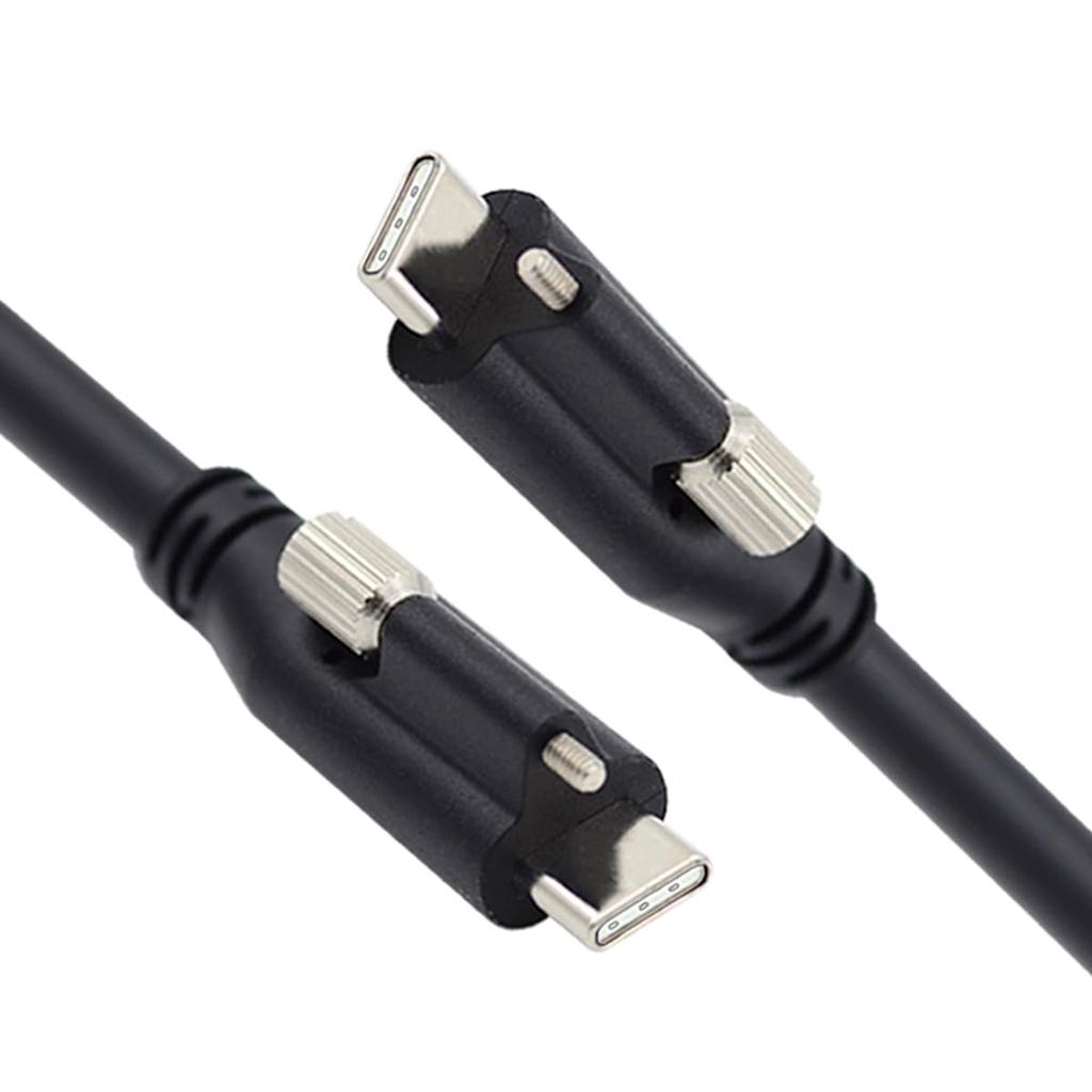 NFHK USB-Verriegelungs-Datenstromkabel für Kameras mit Einzelpanel-Montageschraubanschluss 3.1 Typ-C USB-C (200CM)