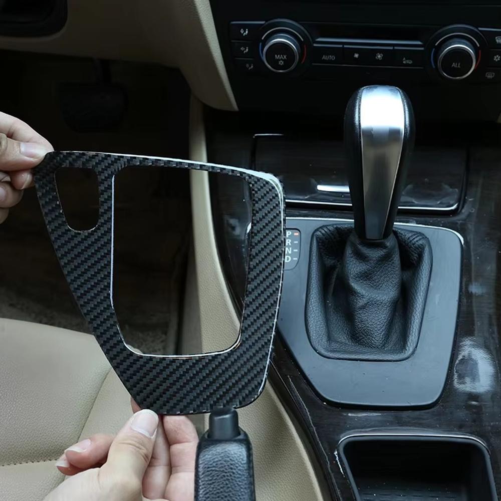 For Old 3 Series E90 E92 Carbon Fiber Car Interior Decal Gear Shift Panel Sticker