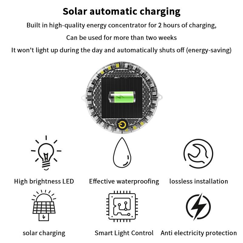 Universelles Auto-Solar-Warnlicht LED-Taschenlampe Blinker Nachts Warnblinker LKW-Warnlicht Fahrlicht