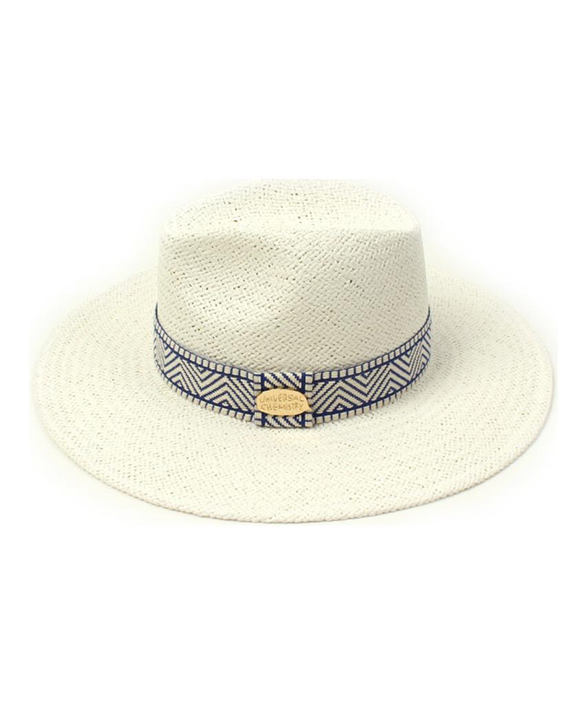 Yunibeosyeolkemiseuteuli Blue Mono Line Swing White Fedora Summer Fedora