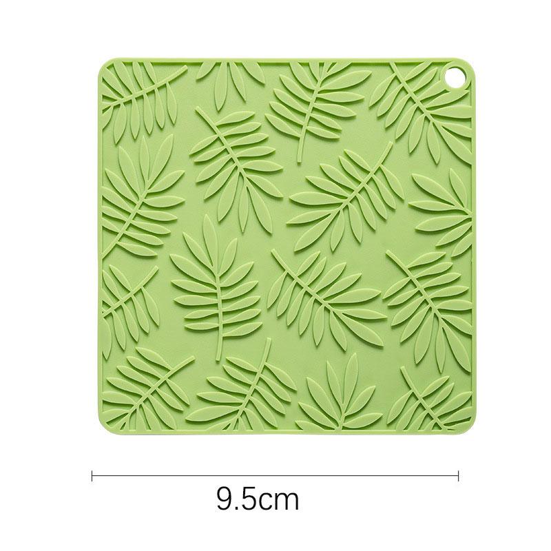 Square Silicone Coaster Heat Resistant Bolw Mats Anti-slip Placemat Table Protector Waterproof  Mug Mat Kitchen Dishes Tableware