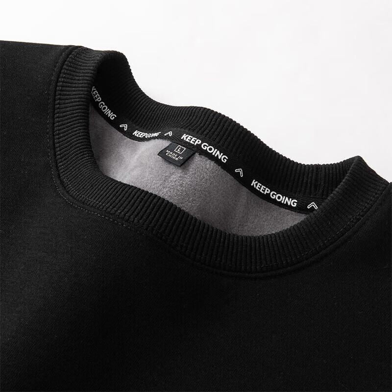 GENIOLAMODE Men's Fleece-Lined Crane Graphic Crewneck Sweatshirt