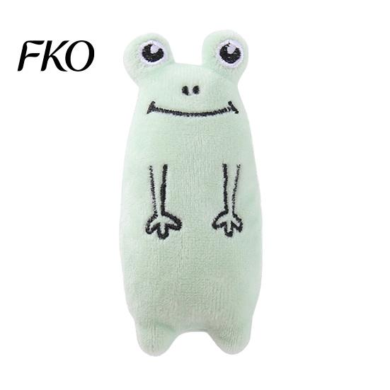 Stuffed Animal Cat Toy Catnip Toy, Soft Plush Chew Cute Bear Duck Frog Enrichment for Indoor Cats Kittens зелёный