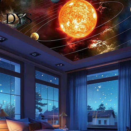 Space Theme Room Decor Starry Sky Night Light Projector, 2-in-1 Mini LED Ceiling Wall Projection Camping Atmosphere Projector Lamp with 360