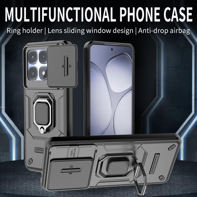 Armor Case For Xiaomi Redmi K70 K70E Pro Heavy Duty Shockproof Anti-Scratch With Ring Holder Phone Cover
