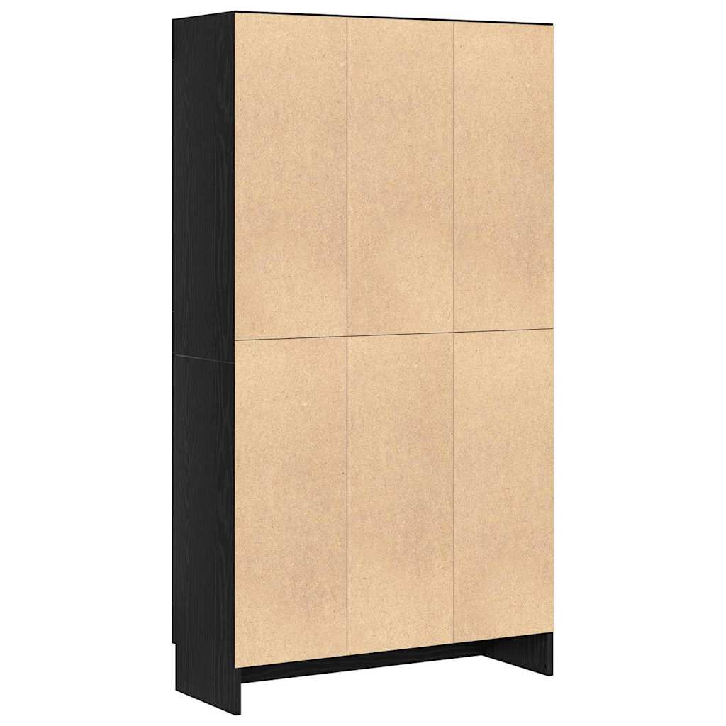 Bookshelf Black Oak Effect 82.5 X 30.5 X 150 Cm