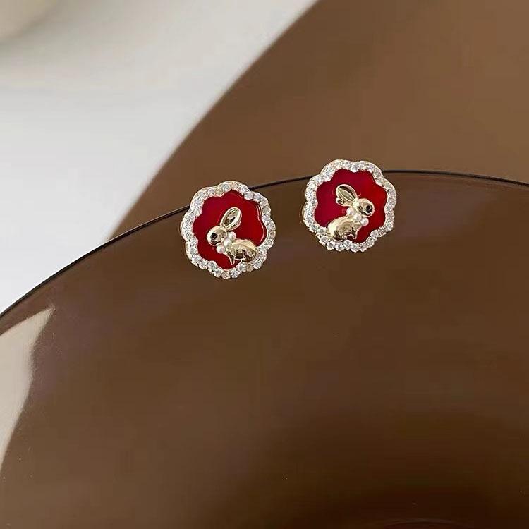 Wysokiej klasy Czerwone Kolczyki dla Kobiet Kolczyki Oryginalny Design