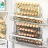 Large Capacity Egg Roller Rack Household Egg Organiser New Automatic Egg Roller