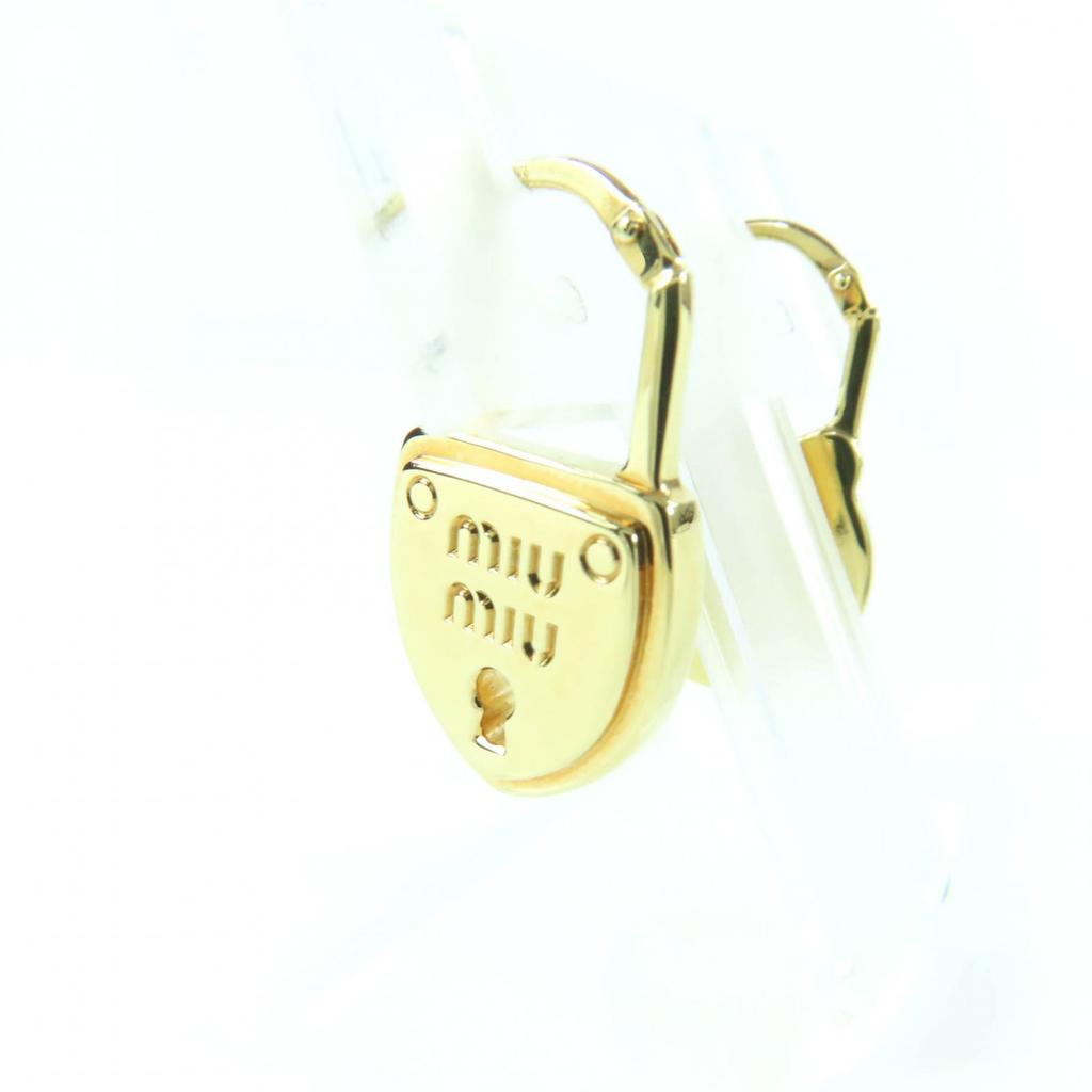 Pristine MIUMIU Pierce Myurock gold brass Women 5I0215 Used