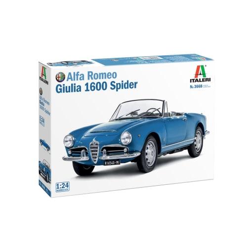 Italeri 1/24 Scale Alfa Romeo Giulia 1600 Spider Plastic Model Kit with Japanese Instructions (IT3668JP)