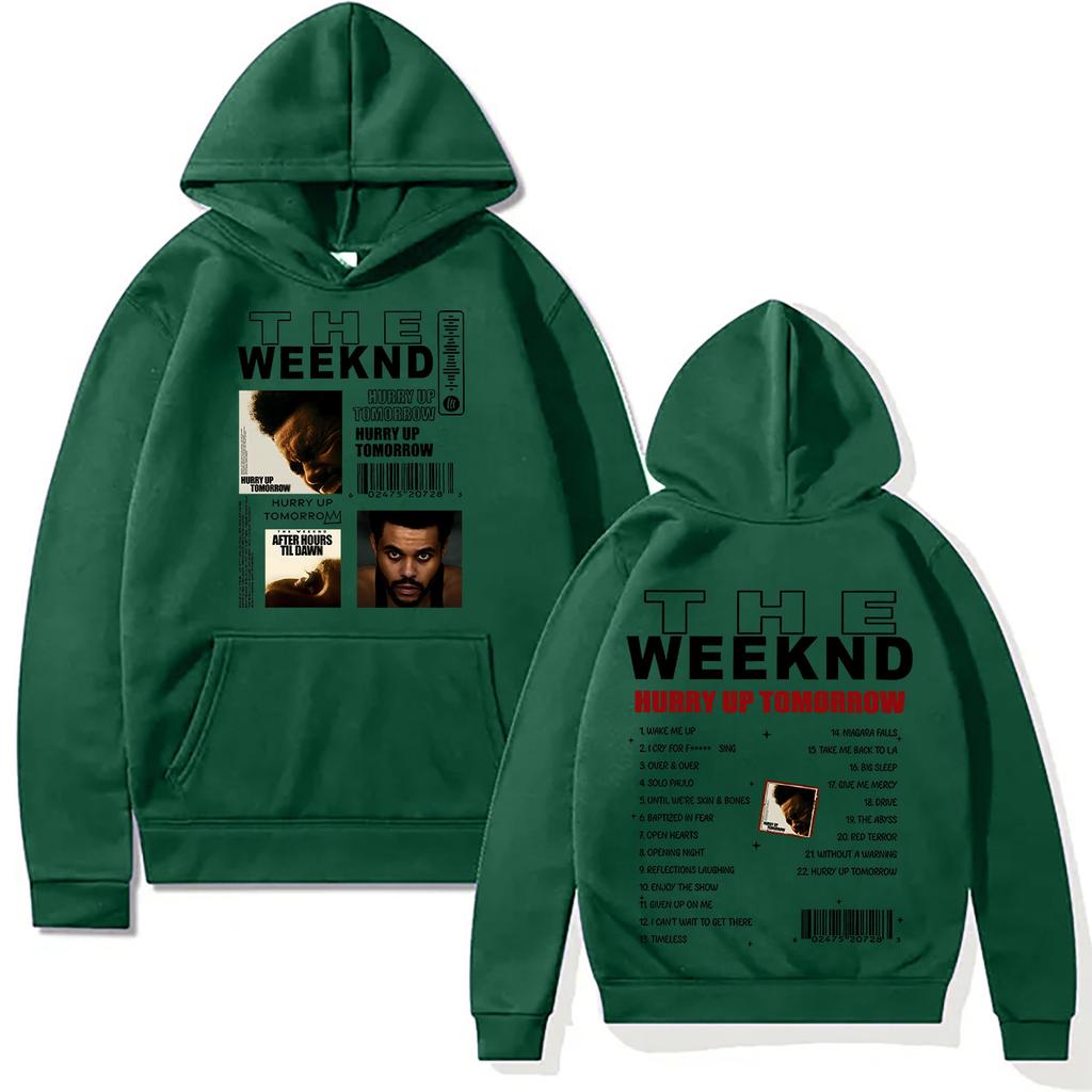 Theweknd New Print Hoodie Sweatshirt Hip-hop Rock Pullover Autumn and Winter Unisex Streetwear