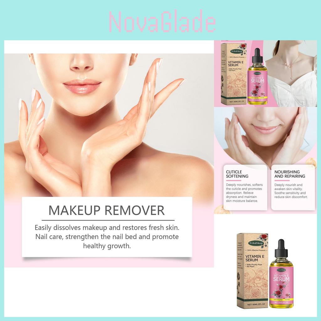 Woodsleep Rose Vitamin E Oil Essence For Radiant Skin Hydration And Nourishment 60ml Bottle