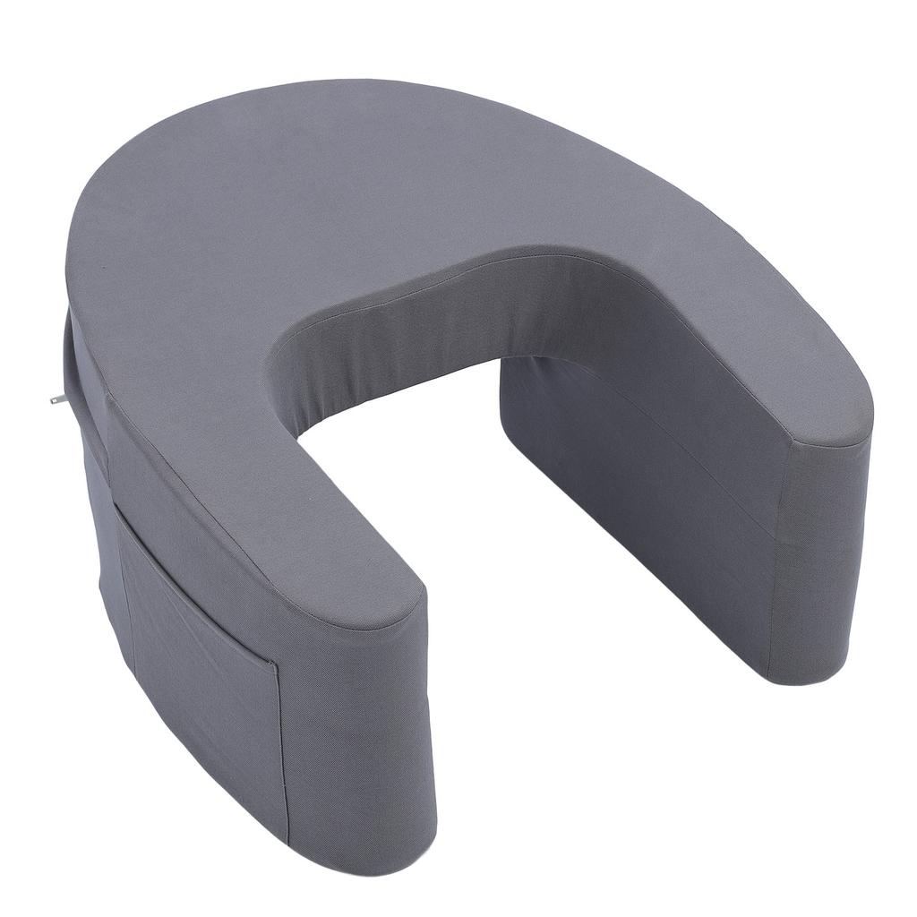 Lap Reading Pillow with Side Pockets Memory Foam Extra Large Arm Rest Lap Desk Pillow for Gaming