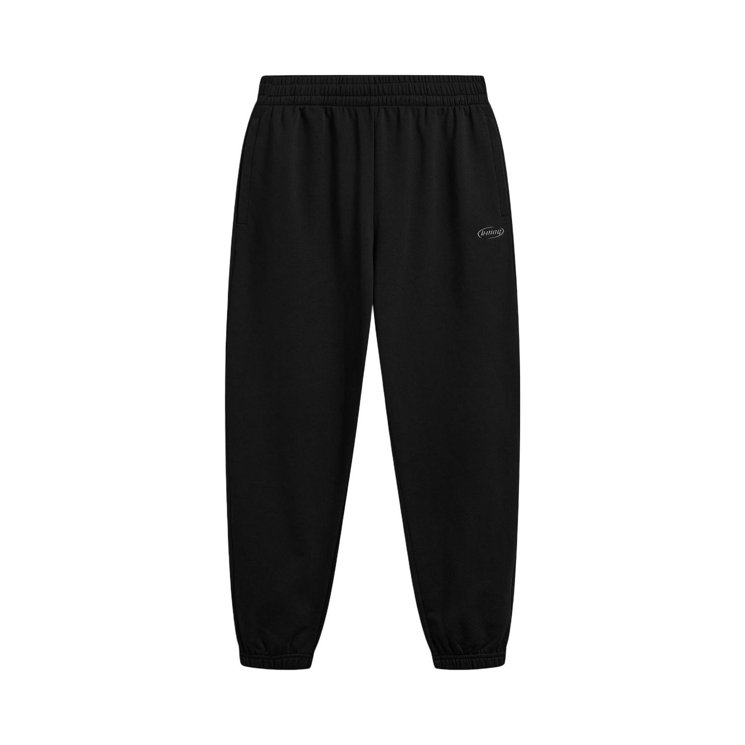 Li Ning Спортивный образ жизни Серия Логотип Вышитые буквы Вязаные спортивные штаны Мужские штаны AKLW271-3 S