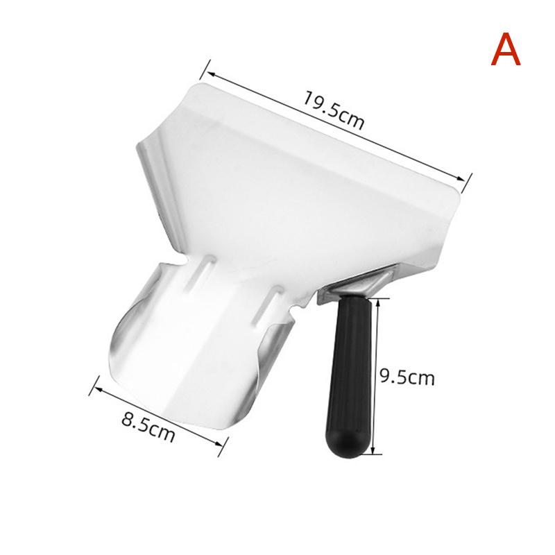 Stainless Steel Single/Double Handle Food Shovel Chip Scoop French Fries Shovel