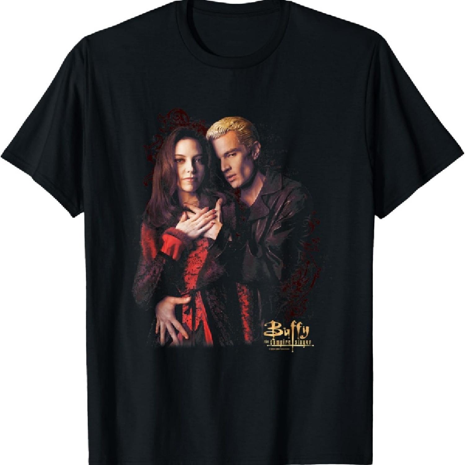 

Buffy The Vampire Slayer Iconic Spike Drusilla Retro Poster T-Shirt S