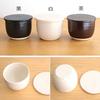 Kamoshika Douguten Ceramic Rice Container, 1.5-cup Capacity, Made in Japan, Banko Ware, Microwave Safe, Regular Size (White)