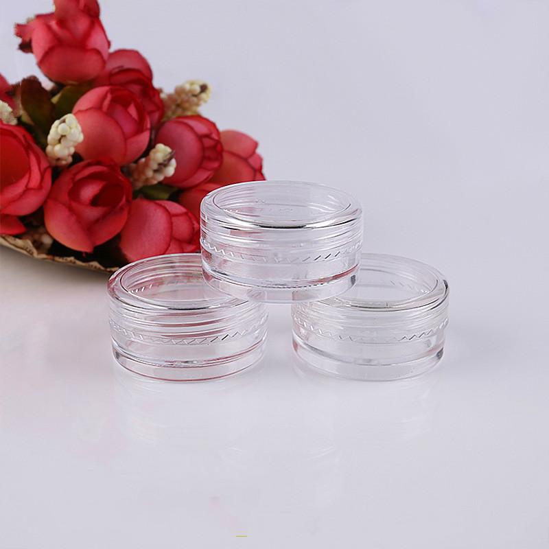 50Pcs Portable Mini Plastic Empty Cream Bottle Jars Nail Art Eyeshadow Makeup Case Face Cream Lip Balm Container Pot