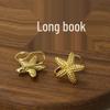 Starfish S925 Silver Stud Earrings for Women - Simple, Cold Style No-Piercing Clips