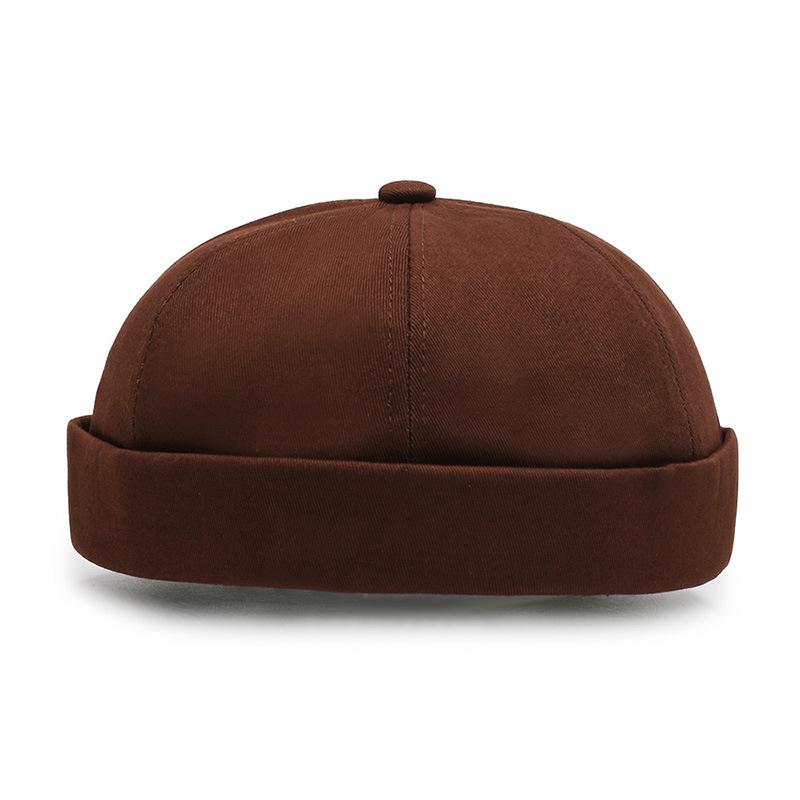 Retro Brimless Docker Cap Summer Cotton Brimless Melon Skullies Caps Casual Streetwear Beanie Hat Hip Hop Hats For Men Women