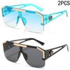 1/2PCS Men And Women Oversized Square Fashion Sunglasses Sports Driving Glasses Gradient Colored Sunglasses Uv400
