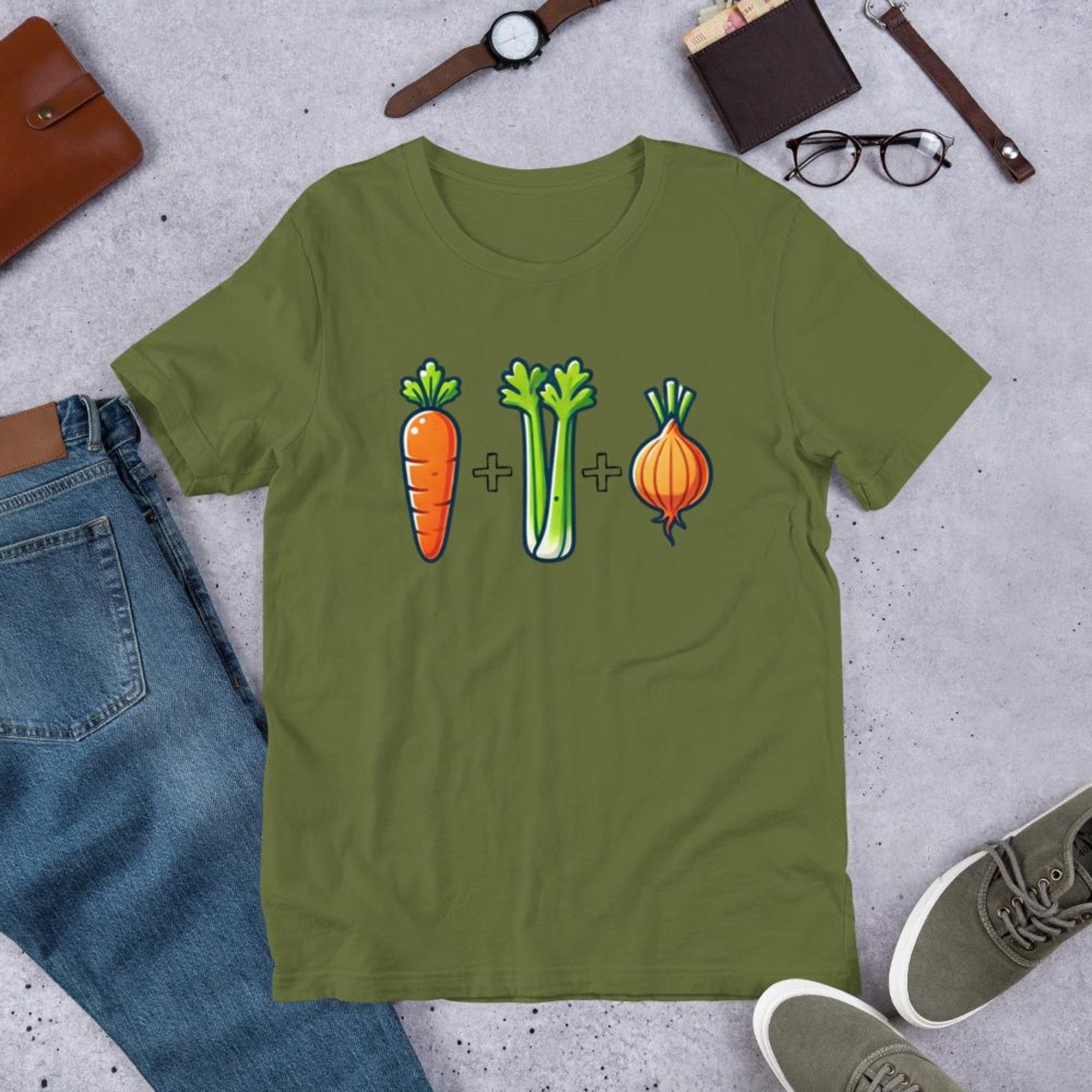Mirepoix – Carrot, Celery & Onion Chef’s T-Shirt L