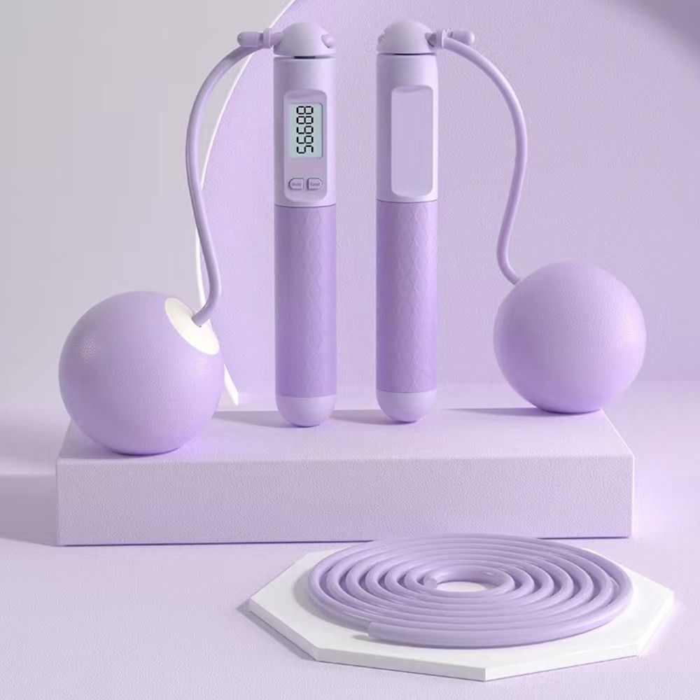 3M Length Counting Jump Rope Ball Anti-Skid Fitness Jump Rope Jump Rope with Counter  Student