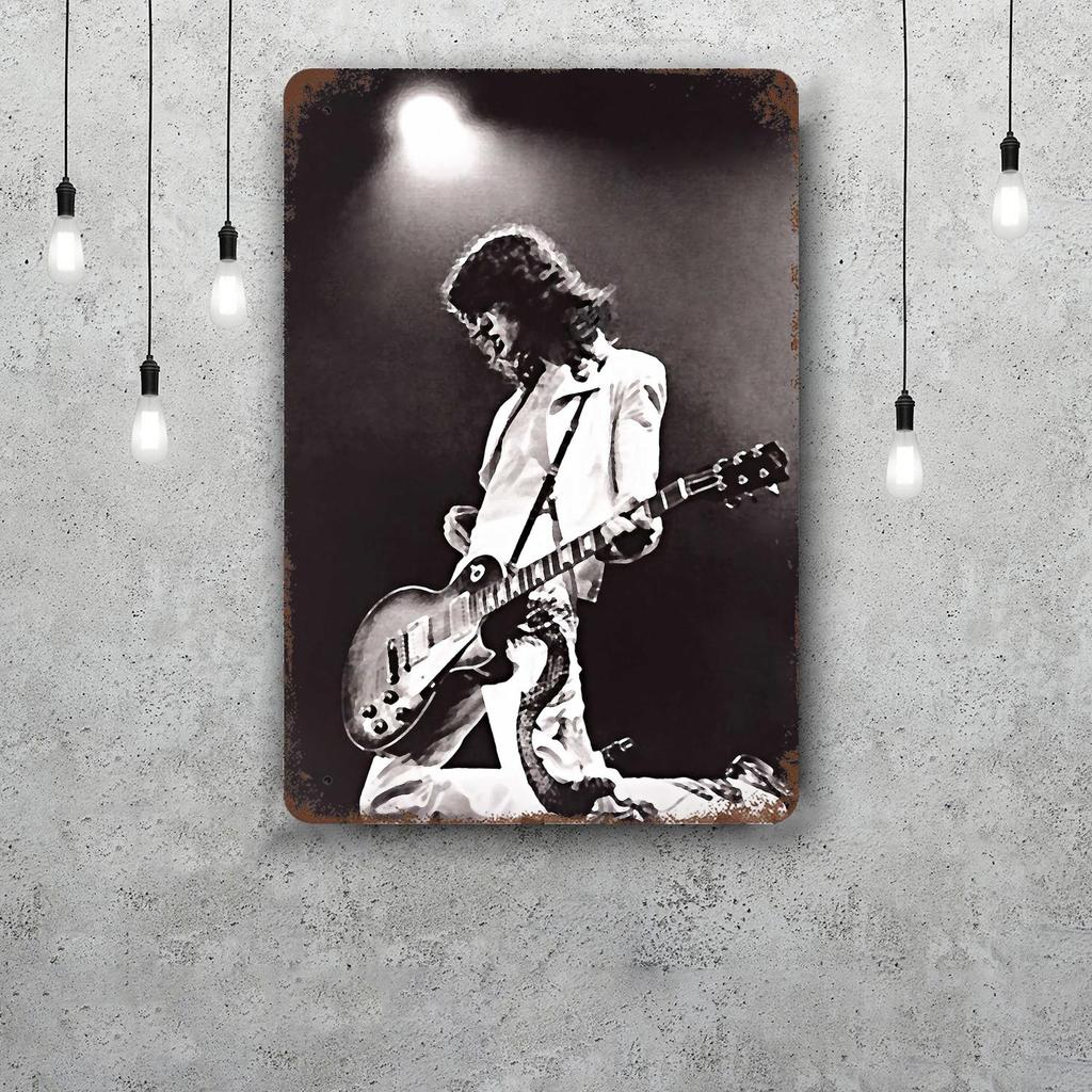 Jimmy Page Metal Signs Wall Decor Vintage Tin Signs Captain Metal Poster Decor for Bar Pub Club Wall Decoration