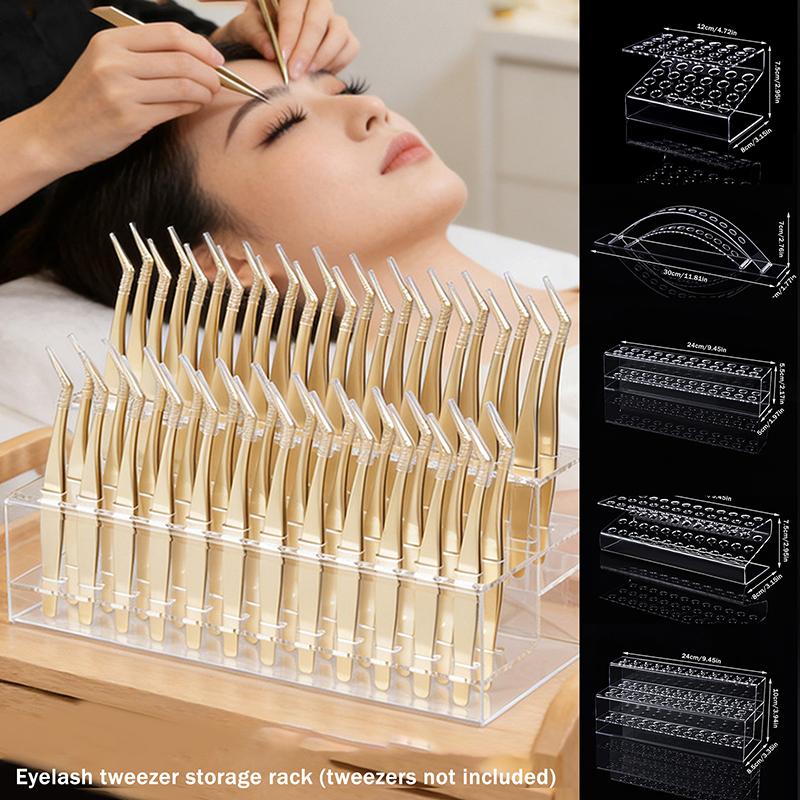 Tweezers Storage Box Multi-Holes Holder Eyelashes Makeup Tools Professional Storage For Eyelash Extensions Tweezers High Quality