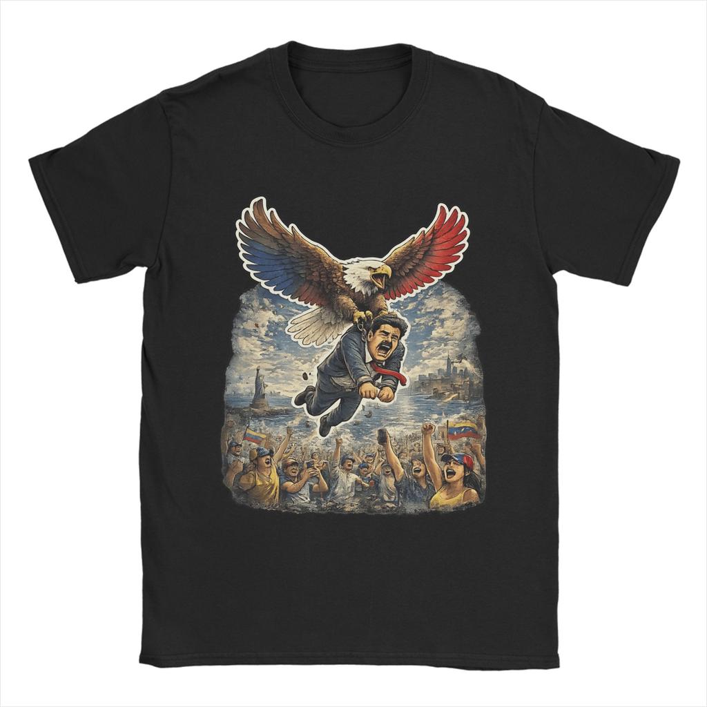 Men's T-Shirts Nicolas Maduro Wanted Vintage Pure Cotton Tees Short Sleeve  T Shirt Round Collar Clothes Classic