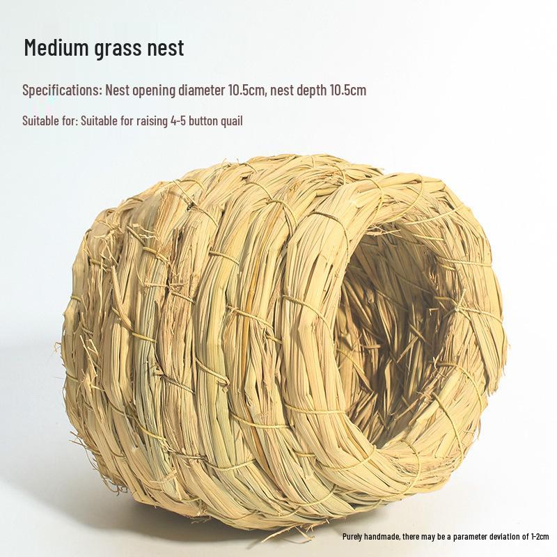 Cockatiel Egg-Laying Nest: Handwoven Tiger Grass Insulated Bird Nest for Warmth and Comfort