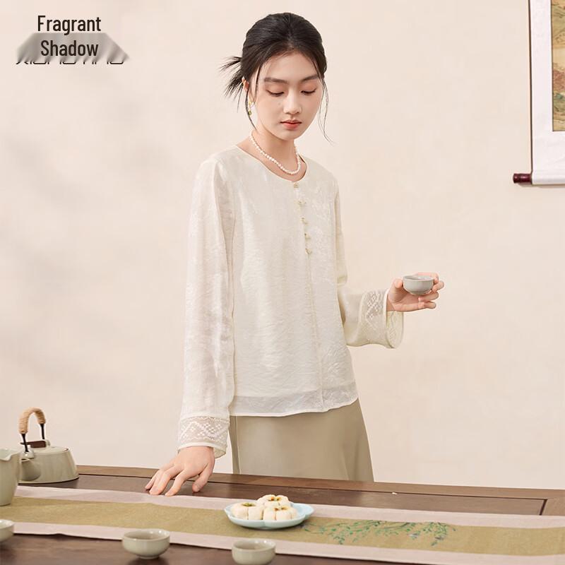 Xiangying Women s New Chinese Style Jacquard Blouse S