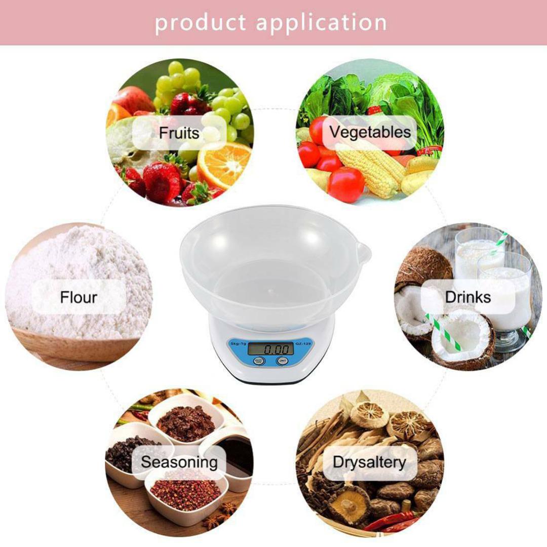 5 кг х 1 г цифровые кухонные измерительные весы для диеты — фото 4